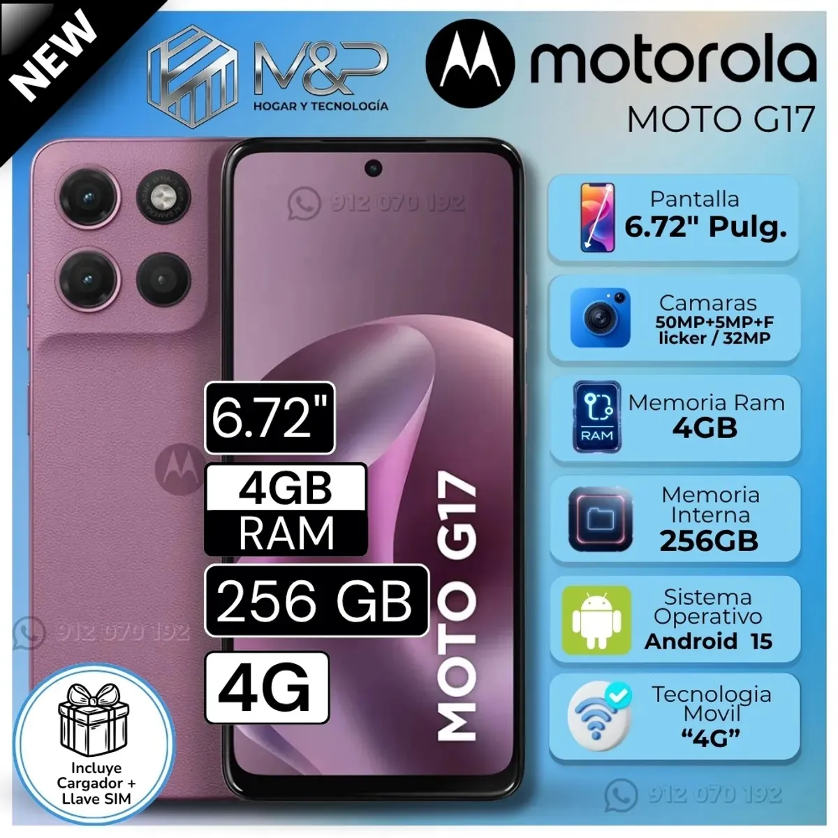 Motorola Moto G17 4GB RAM 256GB 4G