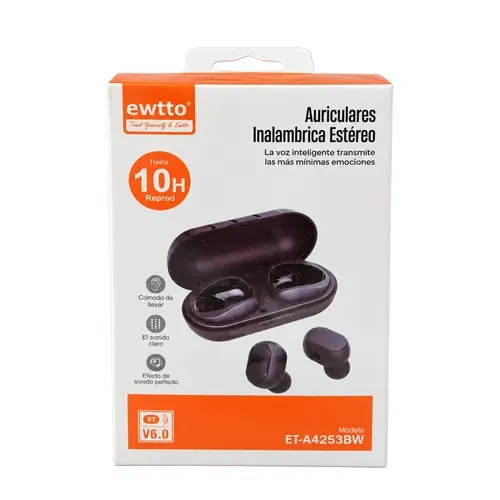 Audífonos inalámbricos Ewtto ET-A4253BW 10 horas