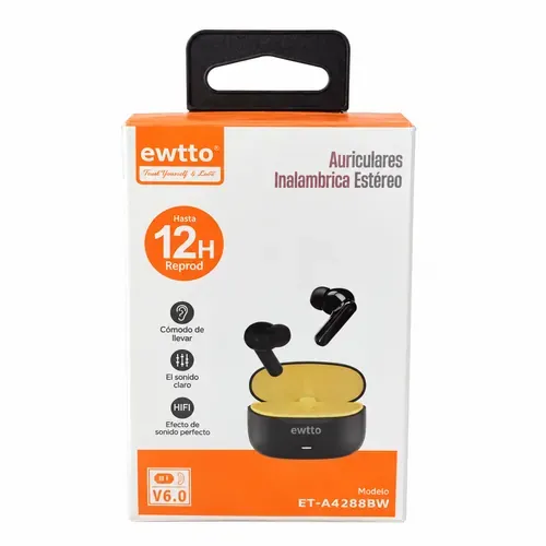 Audífonos inalámbricos Ewtto ET-A4288BW 12 horas