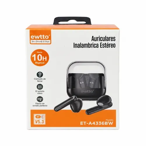 Audífonos inalámbricos Ewtto ET-A4336BW 10 horas
