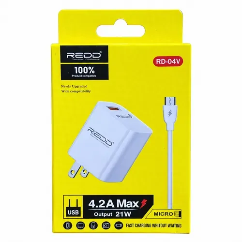 Cargador Redd RD-04V micro USB 21W