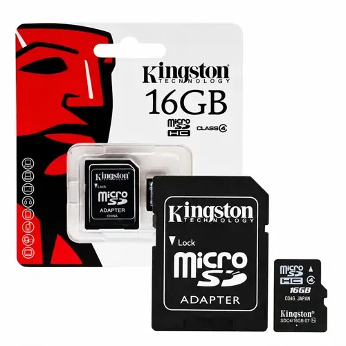 Memoria microSD Kingston 16 GB con adaptador